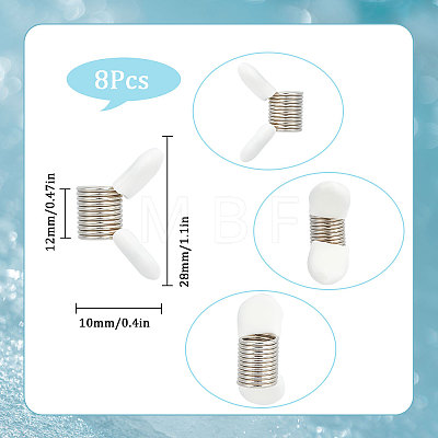 8Pcs 201 Stainless Steel Beading Stoppers TOOL-SC0001-48-1