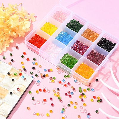 960Pcs 12 Colors Glass Beads GLAA-YW0001-52-1