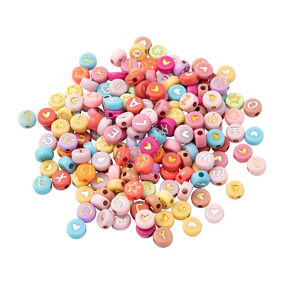 5 Style Opaque Mixed Color Acrylic Beads MACR-FS0001-13-1
