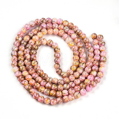 Baking Paint Glass Beads Strands X-DGLA-N003-6mm-B02-1