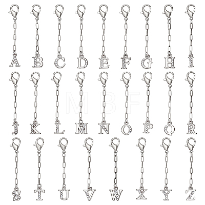 26Pcs Alloy Rhinestone Pendant Decorations HJEW-PH02571-1