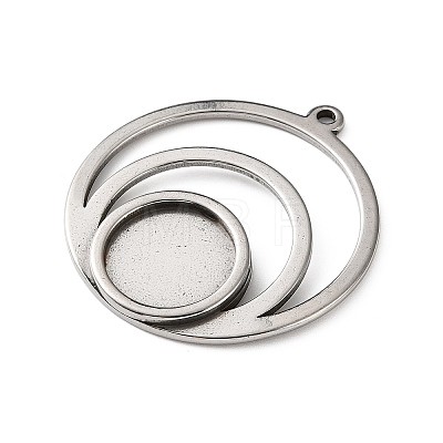 304 Stainless Steel Pendant Cabochon Settings STAS-Z201-03P-1