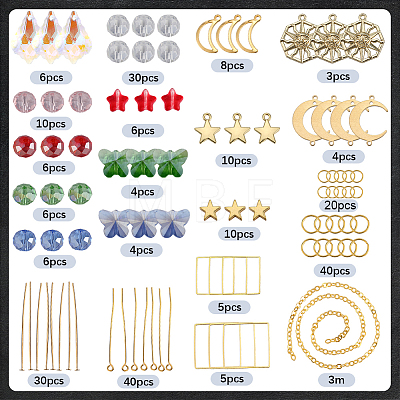 SUNNYCLUE DIY Pendant Decoration Suncatchers Making Kit DIY-SC0024-01-1