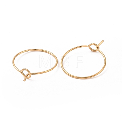 Ion Plating(IP) 316L Surgical Stainless Steel Hoop Earring Findings LS-STAS-D164-04G-1