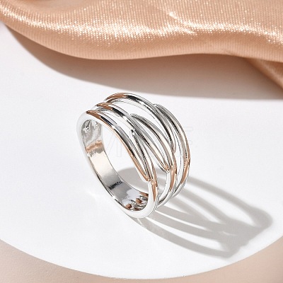 Brass Finger Rings for Women RJEW-K261-07B-P-1