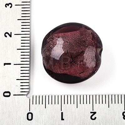 Handmade Silver Foil Glass Beads SLF20mmY-02-1