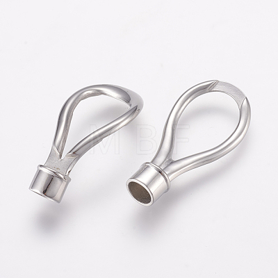 304 Stainless Steel Magnetic Clasps with Glue-in Ends STAS-L189-13P-1
