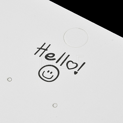 Smiling Face Paper Earrings Necklace Display Cards FIND-T072-01C-03-1