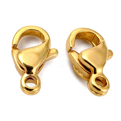 Polished 316 Surgical Stainless Steel Lobster Claw Clasps STAS-R072-12A-G-1