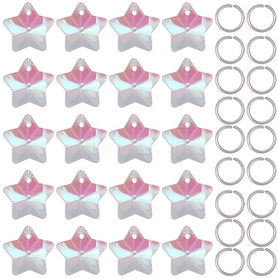50Pcs Electroplate Glass Charms GLAA-SP0001-89-1