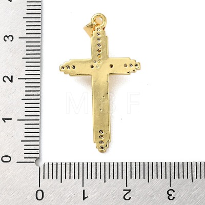 Brass Micro Pave Cubic Zirconia Pendants KK-A212-05G-G-1