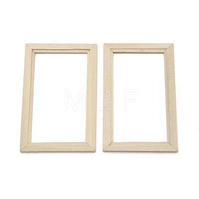 Mini Rectangle Wood Photo Frame Stands AJEW-WH0252-19-1