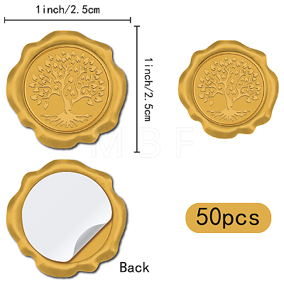 Adhesive Wax Seal Stickers DIY-CP0009-12D-1