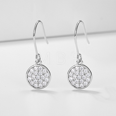 925 Sterling Silver Pave Moissanite Dangle Earrings for Women ZF9652-1