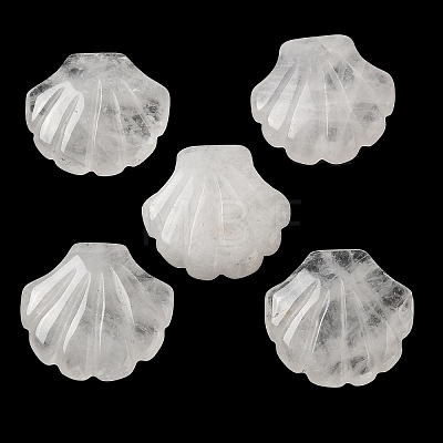 Natural Quartz Crystal Carved Healing Shell Figurines G-K353-03K-1