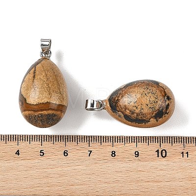 Natural Picture Jasper Pendants GG-K002-08A-04-1