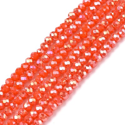 Electroplate Glass Beads Strands EGLA-A044-P1mm-B03-1