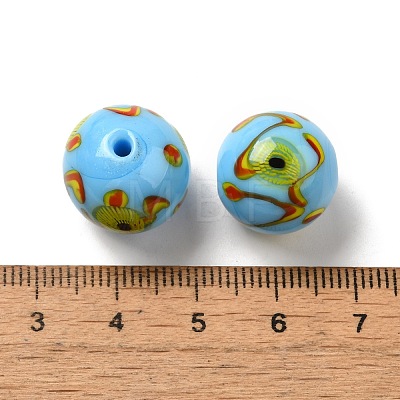 Handmade Lampwork Beads Strands LAMP-G162-08B-09-1