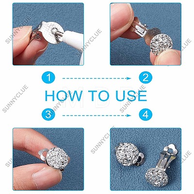 30Pcs 3 Colors 304 Stainless Steel Clip on Earring Pads STAS-SC0004-27-1