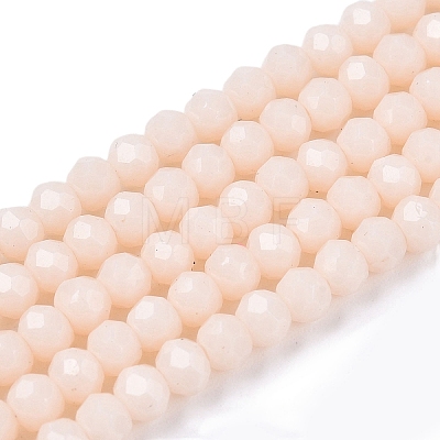 Opaque Solid Color Imitation Jade Glass Beads Strands EGLA-A044-P3mm-D05-1