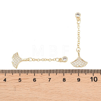 Brass Micro Pave Clear Cubic Zirconia Pendants KK-H257-02G-1