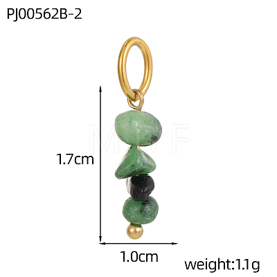 Natural & Synthetic Mixed Gemstone Chip Pendants G-OY009-80G-1