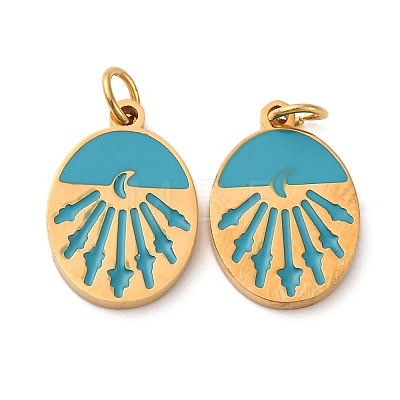 304 Stainless Steel Enamel Charm STAS-U061-32G-03-1
