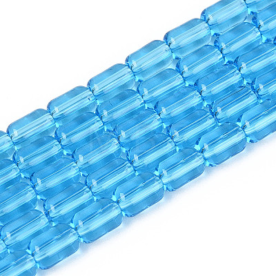 Transparent Glass Beads Strands GLAA-T028-14T-04-1