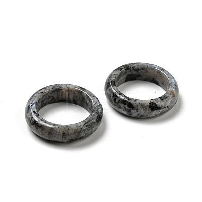 Natural Labradorite Plain Band Ring RJEW-P044-01C-01-1