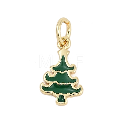 Brass Enamel Charms KK-G522-19G-1