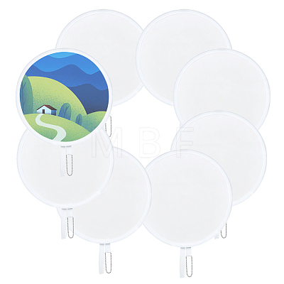 Polyester Foldable Flying Disc Fans AJEW-WH0752-538F-1