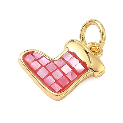 Brass Enamel Pendants KK-H534-07G-01-1