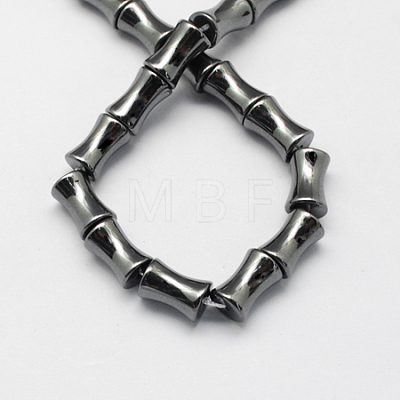 Non-magnetic Synthetic Hematite Beads Strands G-Q908-12x8mm-1