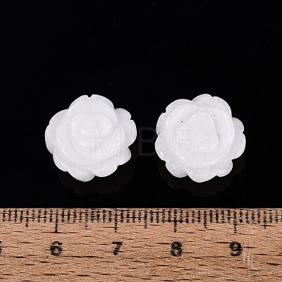 Natural White Jade Carved Beads G-Q601-41A-01-1