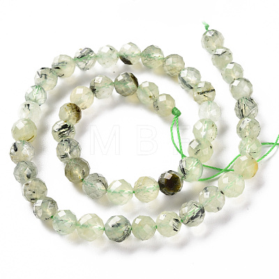 Natural Prehnite Beads Strands G-S362-128E-1