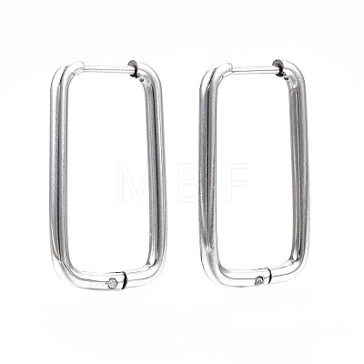 201 Stainless Steel Huggie Hoop Earrings STAS-S103B-32P-1