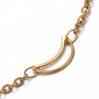 304 Stainless Steel Cable Chain Anklets X-AJEW-H104-05G-1