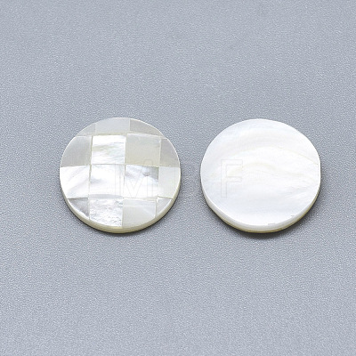 Natural White Shell Mother of Pearl Shell Cabochons SSHEL-S264-055A-1