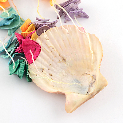 Dyed Seashell Aeolian Bells AJEW-Q108-01-1