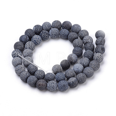 Natural Weathered Agate Beads Strands X-G-S259-05A-8mm-1