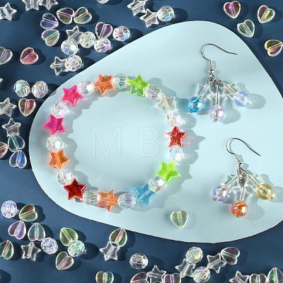 350Pcs 3 Style Transparent Acrylic Beads TACR-FS0001-05-1