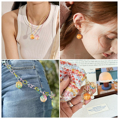 50Pcs Glass Pendants PALLOY-TAC0276-1