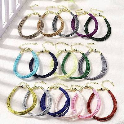 Women's Polyester Bracelets BJEW-H642-02G-1