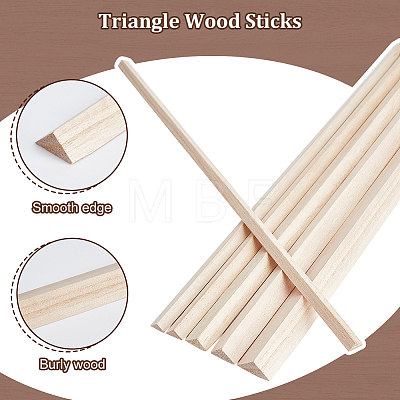 Olycraft 26Pcs 5 Style Triangle Wood Sticks DIY-OC0010-14-1