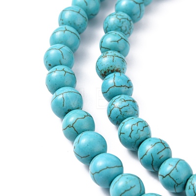 Synthetical Howlite Beads TURQ-GSR8mm129-1