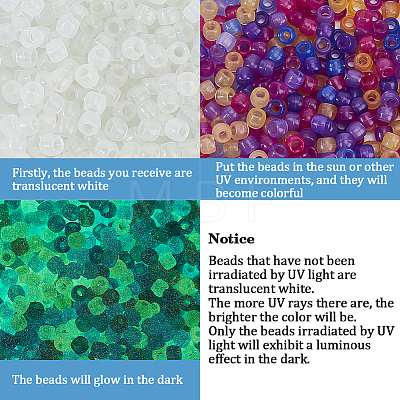 800Pcs Transparent Plastic Beads KY-PA0001-19B-1