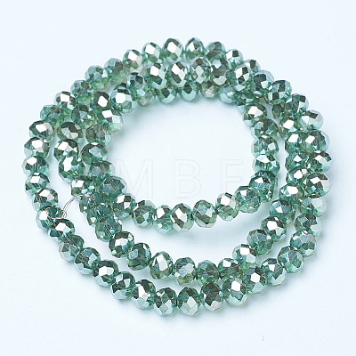 Electroplate Glass Beads Strands EGLA-A034-T2mm-C01-1
