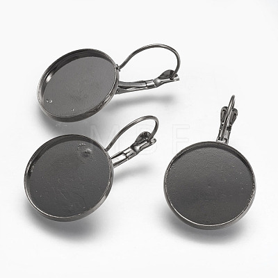 Brass Leverback Earring Settings LS-KK-H024-B-1