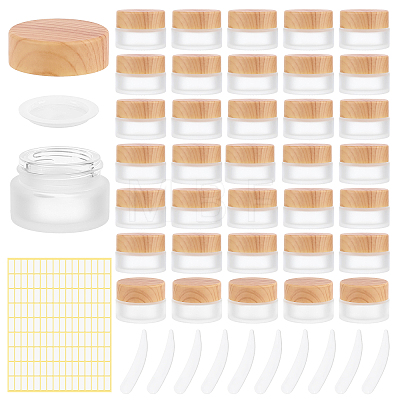 36Pcs Glass Cream Jar AJEW-WA0004-05-1