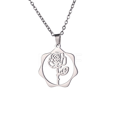 Stainless Steel Pendant Necklaces PW-WG57218-10-1